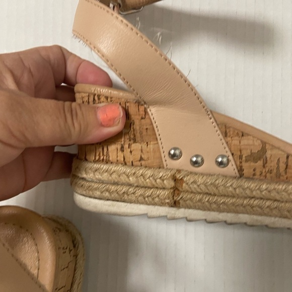 Steve Madden women’s Jaide Espradrilles tan sandals w rope & cork heel size 7 - Picture 2 of 6